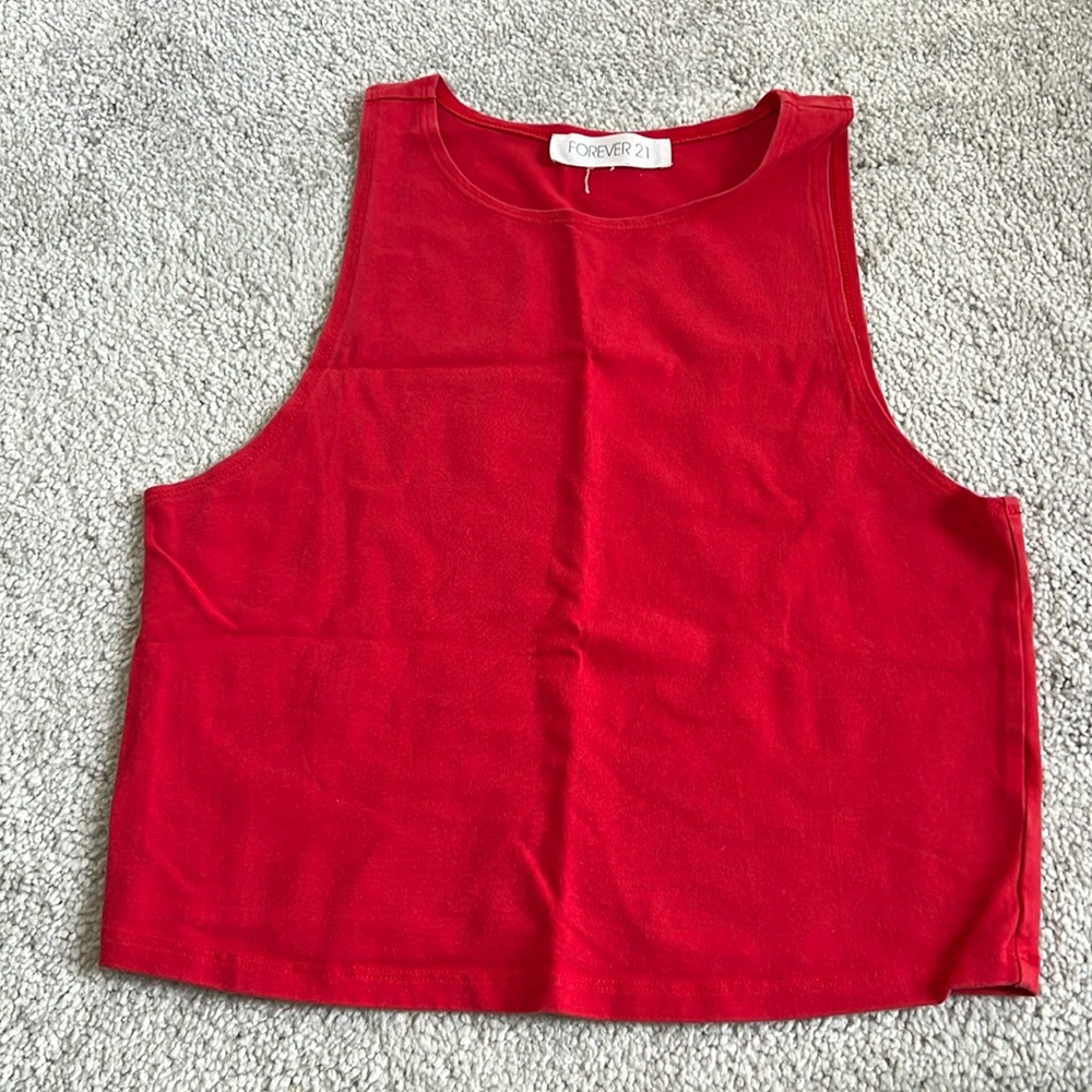 F21 Red Tank Top